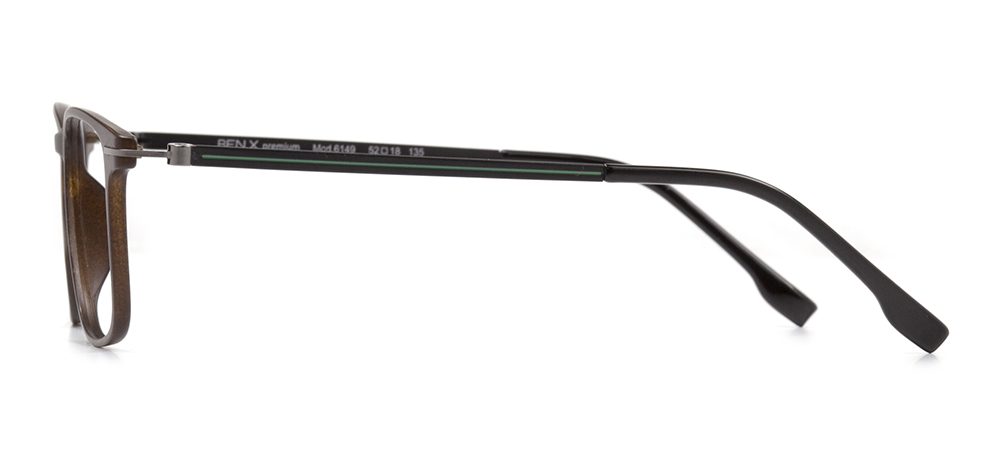 BENX PREMIUM Eyeglasses Teenage Man Rectangular Full-Rimmed Grilamid (TR90) Unfiltered BXPRM 6149-C.26